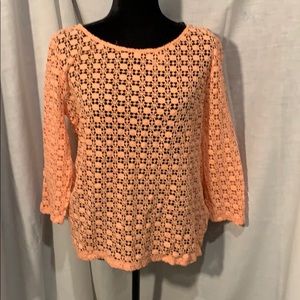 Peach “lace” sweater